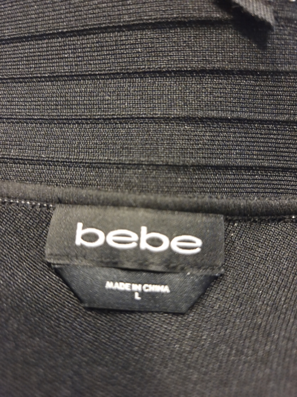 Bebe Black Long-Sleeve V-Neck Bodycon Dress - Picture 8 of 10